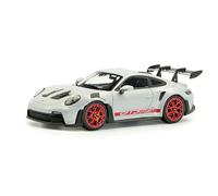 Solido 1:43 Scale Porsche 911 (992) GT3 Rs Ice Grey Metallic W/Pyro Red 2023 Diecast Model Car - SKU S4314802