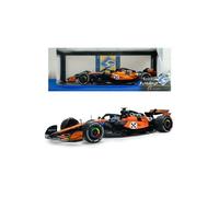 Solido McLaren MCL39#4 GP Monaco 1:18 Die-Cast Formula 1 Model Car Driver L. Norris Orange Collector's Model Box Window with Plastic Base