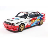 Solido BMW E30 M3# 27 - Classic Motorsport Design Car with Body Edges, Take-off Number, White 1:18