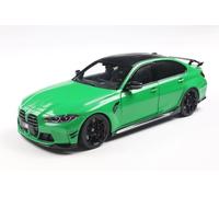 Solido BMW M3 (G80) High Performance Sedan with Black Roof Rear Spoiler Aero Package Diecast Model Uni Signal Green 1:18
