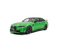 Solido BMW M3 (G80) High Performance Sedan with Black Roof Rear Spoiler Aero Package Diecast Model Uni Signal Green 1:18