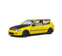 Solido Honda Civic EG6 (1991, Yellow) - High Quality Diecast 1:18 Scale Model Car, Iconic JDM Classic for Collectors & Tuning Fans