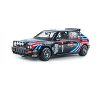 Solido Lancia Delta HF Integrale M Rally Tribute 1991 1:18 - Die-Cast Model Car, Collector's Model Made of Metal, Black, with Plastic Base, Window Box