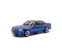 Solido Mercedes-Benz 560 SEC AMG - 1:43 Model Car in Linarite Blue, Luxury Coupe in Miniature Format, Detailed Die-Cast Collector's Model