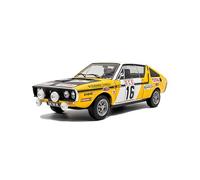 Solido Renault 17 PH.1#23-70 Fastback Coupé in Rally Panel, Initial Number, Additional Headlight, Diecast Model Car, Yellow-Black, 1:18