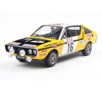 Solido RENAULT 17 PH.1#23 - 70 Fastback Coupe in Rally Panel, Starting Number, Additional Headlight, Diecast Model Car, Yellow-Black, 1:18