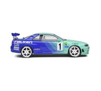 Solido S1804304 1:18 1999 Nissan Skyline (R34) GT-R-Falken Drift Livery Collectible Miniature car, Multicolor