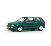 Solido VW Golf MKIII VR6 (1994) - compact hatchback 90s, sports lines, rims, Diecast car model, green, 1:43