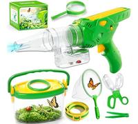 SOLIEHOO Bug Catcher for Kids 3-12, Bug Vacuum Bugs Catching Release Kit, Magnifying Glass Bug Collector Butterfly Net Bugs Grabber Insect Catcher Tweezers, Boys Outside Explorer Toys Birthday Gift