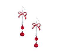 Solighter Christmas Bow Bell Disc Candy Light Bulb Earrings Festive Holiday Dangle Earrings for Women Cute Xmas Party Jewelry, L, Metal, No Gemstone