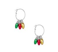 Solighter Christmas Bow Bell Disc Candy Light Bulb Earrings Festive Holiday Dangle Earrings for Women Cute Xmas Party Jewelry, L, Metal, No Gemstone