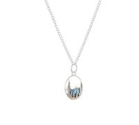 Solighter Retro Geometric Hollow Oval Earrings Necklaces Unique Blue Glacier Pine Tree Earring Pendant Chain Boho Nature-Inspired Jewelry, L, Alloy Steel, No Gemstone