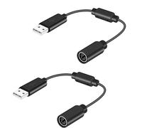 Solihigh 2 Pack USB Breakaway Cable Fits Xbox One, Xbox 360, Xbox Series X/S & PC - Detachable Anti-Trip Quick Release Fits Thrustmaster Ferrari Racing Steering Wheel (Black)