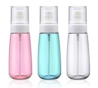 Solihigh 3 Pack Small Spray Bottle 100 ml, Fine Mist Mini Plastic Spray Bottle for Travel Refillable Make Up Atomizer Spray Bottle,Leak Proof