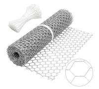 Solihigh Chicken Wire 40cm x 10m, Hexagonal Galvanized Chicken Wire Mesh | Anti-Rust Wire Mesh Roll,Protects Gardening Plants, Vegetables, Flowers, Fruits From Dogs, Rabbits, Squirrels