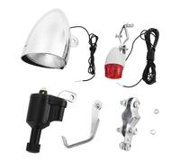 Solimery Bike Light Friction Dynamo 6V 3W Head Taillight for All Bicycles | No batteries needed; a 6V 3W dynamo powers the headlight and taillight, fitting most bike frames. Urban and rural use.