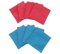 Solimery Cornhole Bean Bags 8-Pack Toss Bags for Outdoor Parties and BBQs | Bright red and blue unfilled bags offer high visibility at gatherings; and portable for tailgates and parties.