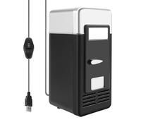 Solimery USB Fridge for Car, Compact Portable Refrigerator Black | USB powered, no batteries needed; cable included, 375 mL bottle fits, ideal for car, , travel, and cup-holder friendly