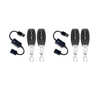 Solimery USB Wireless Remote Control Switch with Range Penetrating Walls | USB powered, no wiring required; pre-configured pair works right away with LED strips, lamps and fans. Includes 4 remotes.