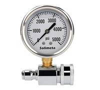 Solimeta 2-1/2" Pressure Washer Gauge Kit, 3/8" Quick Connect, 5000 psi, Liquid Filled