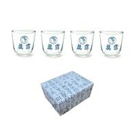 solimus JINRO Soju Shot Glass Korean Vintage Retro cup 1.7oz/50ml Set of 4 진로 소주잔