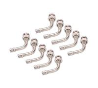 Solinder 10pcs Truck Tyre Valve Stem TR543E Bent 75 Degrees 65mm Clamp in Valve Extension Adapter with, Old or Broken, Great Fit for for 9.7mm Rim Hole for Tubeless Truck and Bus Tire
