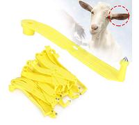 Solinder 20pcs Durable Livestock Ear Tag for Sheep Idetification, with Blank Design, for Cattle Goat Animal Farming, PU Material, As Pictures Shown