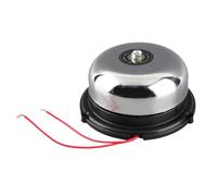 Solinder 4 in Stainless Steel Electric Bell, Rustproof Inner Strike Type No Spark Bell, Graceful Alarm Signal for Factories, Railways, Indoors