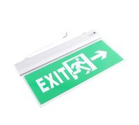 Solinder Acrylic LED Exit Sign Light for Emergency Evacuation with Voice Alarm, Hotel Emergency Lighting, White, 1pc