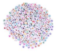 Solinder Acrylic Letter Beads, 1000 DIY Craft Supplies | Contains alphabet, five-star, peach heart designs, suitable for jewelry making, convenient storage