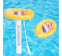 Solinder Cartoon Floating Thermometer Durable Pool Temperature Meter Easy Read Display for Swimming Pools Hot Water Bath 7.3 X 6.2 X 4.5 in
