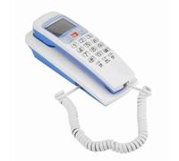 Solinder Crystal Button Not Easy to Fade Landline Telephone Sensitive Reaction with Optional Volume Button and/anti-jamming Function, Office and Home, 30 Group Call Num (White)