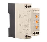 Solinder DC 12V/24V/36V/48V Overvoltage Protector Relay, Real-time Monitoring, Modular Design, Adjustable Cut-off, Dual Contacts, Bracket Included, For DC Motor, Battery, UPS Power (DC12V)