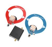 Solinder Donut Antenna Set Reliable Performance Blue SW 4MHz-24MHz and Red AM MW 500kHz-2000kHz for Indoor AV Audio Video Systems