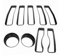 Solinder Front Grille Inserts Front Grille Trim Headlight Cover Mesh Black | Radiator From Rocks and Road Debris with Curved Design for JL 2018-2019