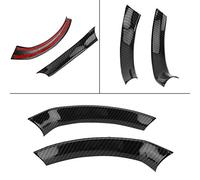Solinder Gloss Black ABS Car Interior Steering Wheel Decorative Decor Cover Trim 2017-2018, with Self Adhesive Design, for Alfa Romeo Stelvio/Giulia