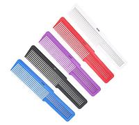 Solinder Haircut Comb Barber Comb Hair Dressing 5pcs Professional Anti Static Massage Hair Ergonomic Polished Rounded Teeth Plastic Easy Grip for Different Hairstyles
