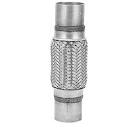 Solinder High Quality Exhaust Flex Pipe, Reduces Vibration & Extends Service Life, Universal Stainless Steel 57mm Inner Diameter 10in Length Silver, Suitable for Cars, Off-Road Vehicles,
