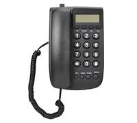 Solinder Hotel Telephone No Caller ID Phone with Flash Function, FSK/DTMF System, Desktop/Wall Placement, for Hotel Family Communication (Black)