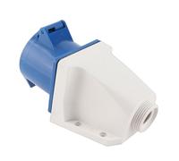 Solinder Industrial 3Pin Female Plug Durable Blue and White 16A/32A for Docks Power Plants Railways (32A)