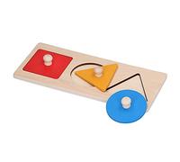 Solinder Multicolor Wooden Geometric Matching Board for Kids, Enhancing Cognitive Skills and Play for Children Above 3 Years, 4 Pieces (tricolor geometric panels)