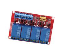 Solinder Optocoupler Relay Module, 4 Channel High & Low 5V/12V/24V, Strong Driving Ability, Stable Performance with Power Indicator Light, Easy Terminal Lead Connection, for AC/DC (12V)