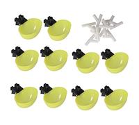 Solinder Premium Automatic Waterer for Birds - Convenient Automatic Bird Drinker Cups - Superior System for Chicken, Ducks, Geese - 10 Pack Drinking Bowl Set (9.5mm)