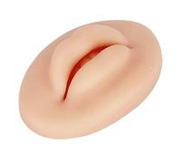 Solinder Real Skin Touch 3D Silicone Lips for Lip Practice, Best for Novice and Experienced Embroiderers, Approximately 7.5x5x2.3cm (Dark Skin)