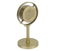 Solinder Retro Microphone Prop, Lightweight Vintage Design for Karaoke and Birthday Celebrations, Made of Durable Plastic (Golden)