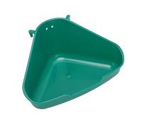 Solinder Small Animal Spill Proof Corner Litter Box for Rabbit Guinea Pigs Ferret Hamster, Safe Material, Easy to Clean, Deep Green (S)