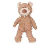 Solinder Squeaky Plush Dog Robust Bear for Cleaning Teeth and Fighting Boredom for Large Dogs 5.91x8.67in (Yellow)