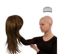 Solinder Stretchy Latex Bald Caps Cosplay Hat for Halloween Party, Head Wig Cap for Bald Look, Ideal Skeleton and Zombie Costumes (#4)