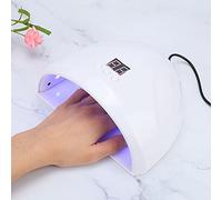 Solinder UV/LED Double Light Source Nail Dryer Lamp with Intelligent Timing, LCD Display, Infrared Induction for Nail Gel Polish, 36W Fashion Manicure Tool, 12 Light Beads (White)