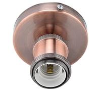 Solinder Vintage E27 Lamp Holder, Standard E27 Threaded Lamp Socket with Aluminum Head for Kitchen Bedroom Living Room, Easy Install, Retardant, Suitable for Many Places (red Patina)